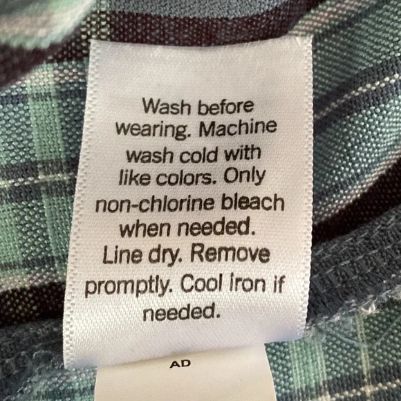 LC Lauren Conrad Teal Green Plaid Square Neck Balloon Sleeves Peasant Top Size M - Picture 14 of 15